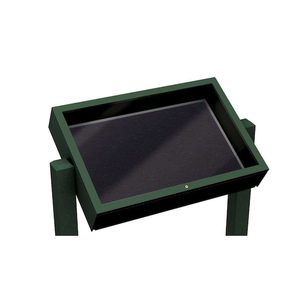 Outdoor Enclosed Combo Board, 48"x36", Bronze Frame/Burgundy & Pearl